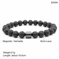 Magnetic Agate Stone Bead Bracelet
