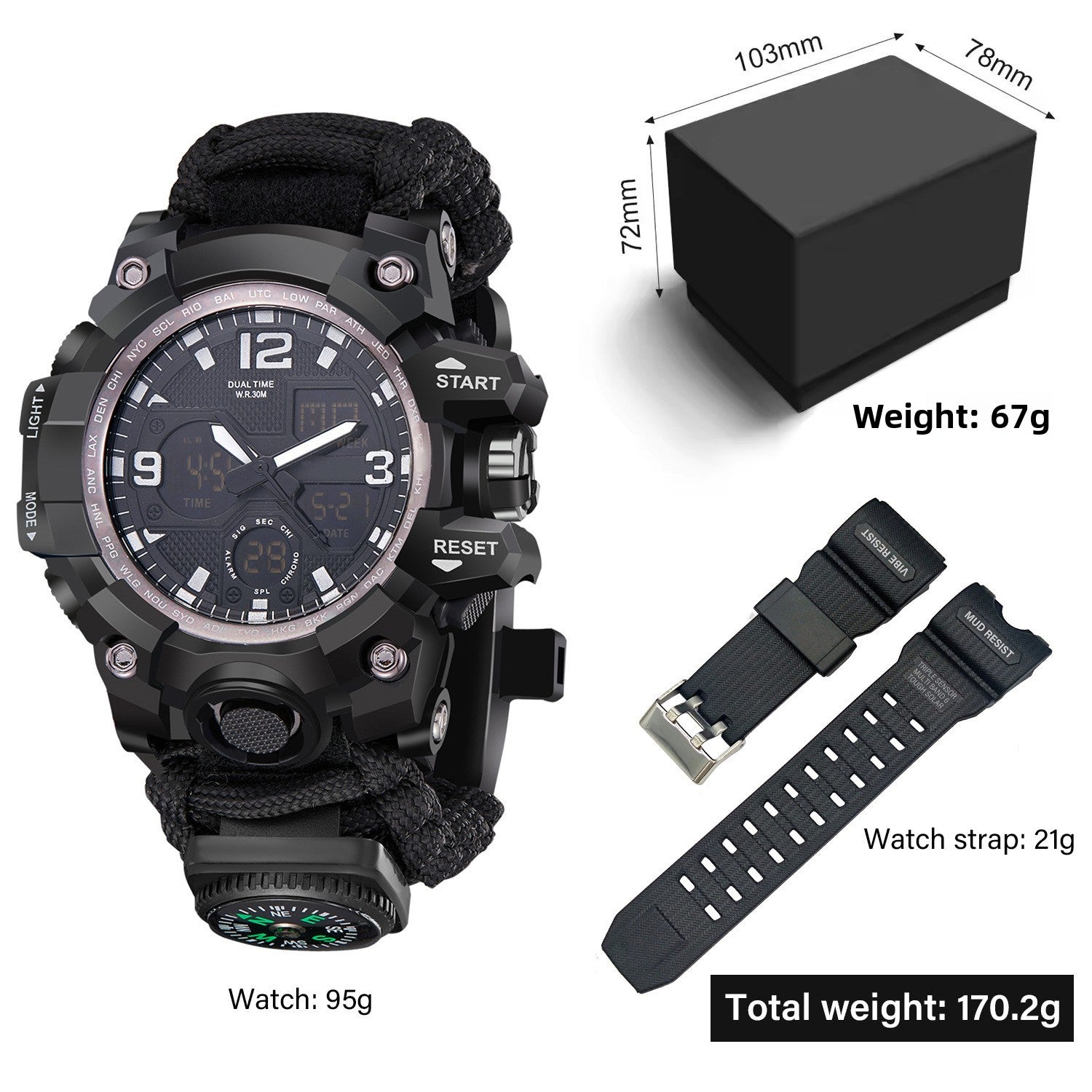 Dual Display Multifunction Outdoor Watch