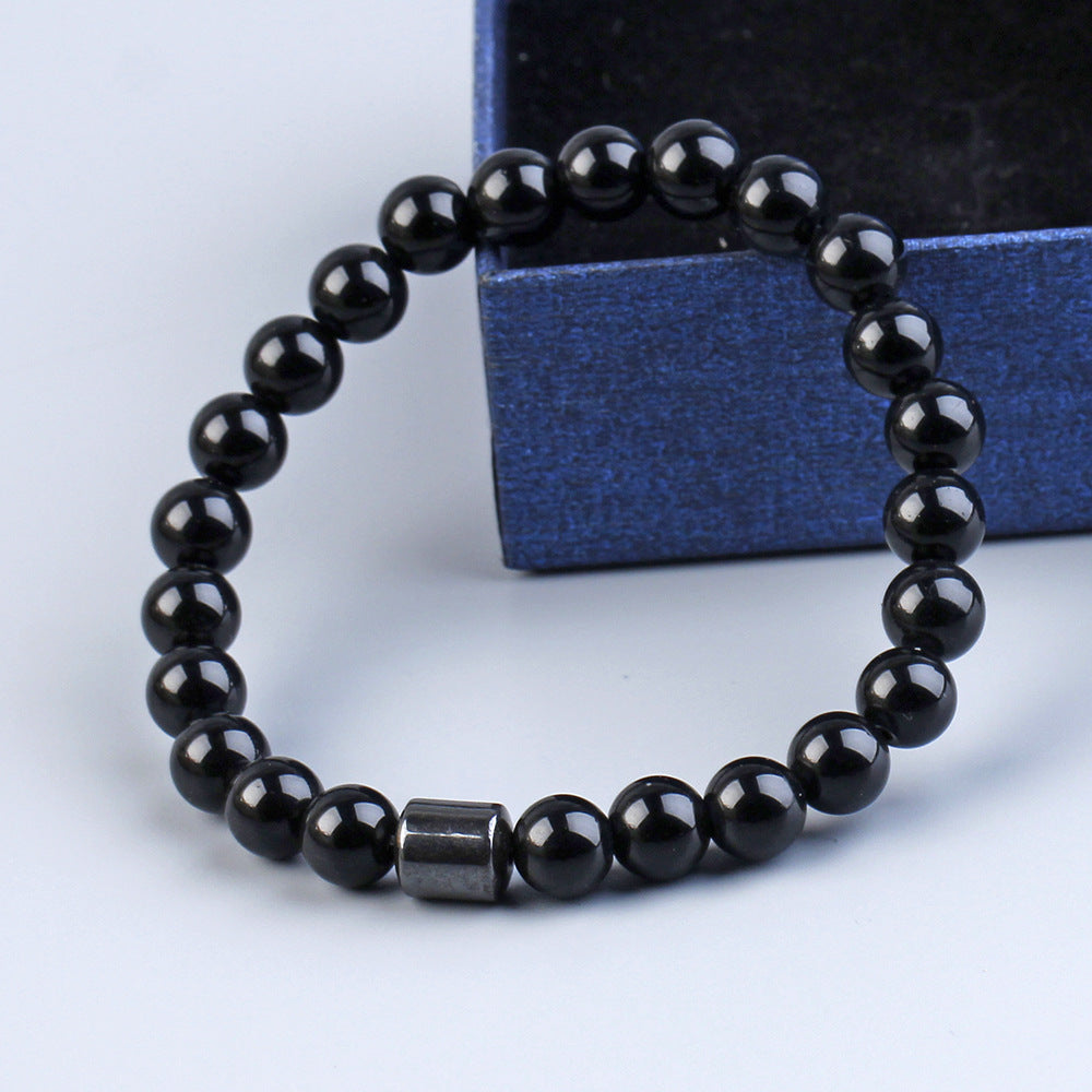 Magnetic Agate Stone Bead Bracelet