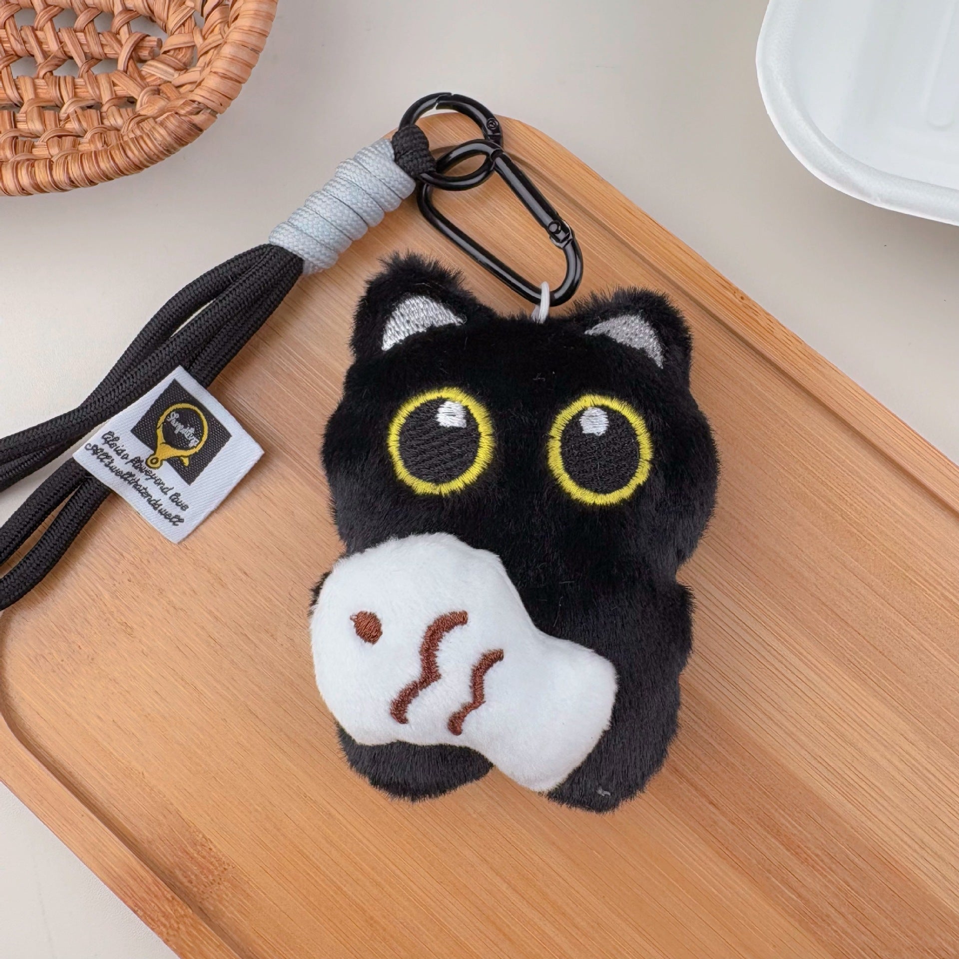 Squeaky Plush Cat Keychain Pendant
