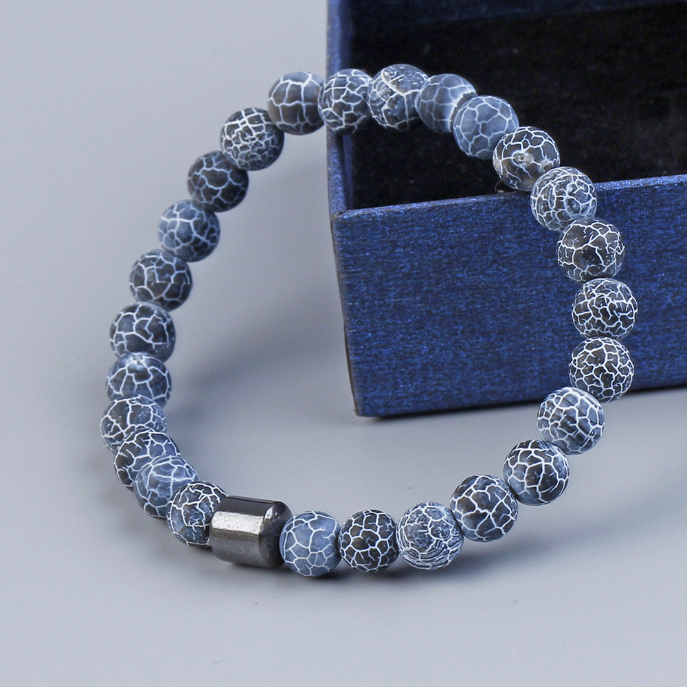 Magnetic Agate Stone Bead Bracelet